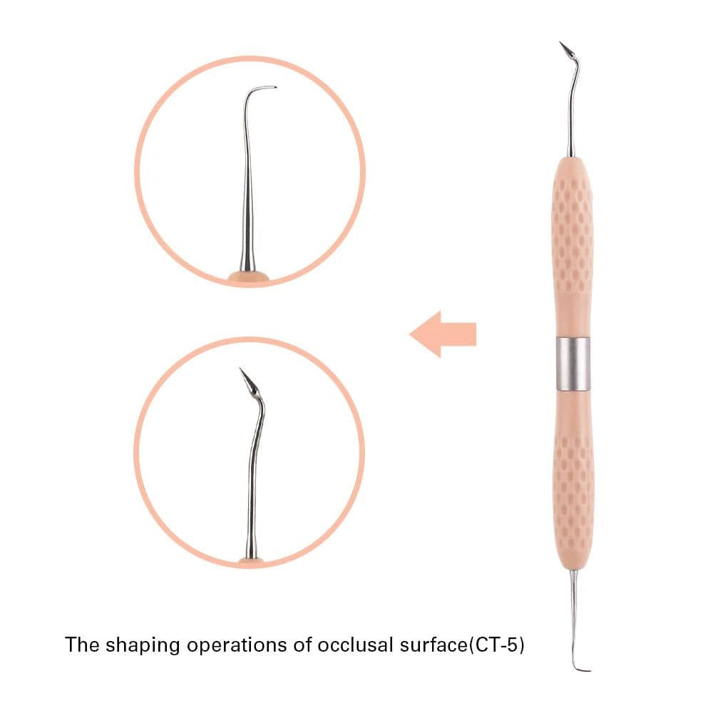 image-AZDENT Dental Resin Filler Aesthetic Restoration Kit Silicone Handle For LM Resin Knife Plastic Dresser Dentistry Tool Instrumen