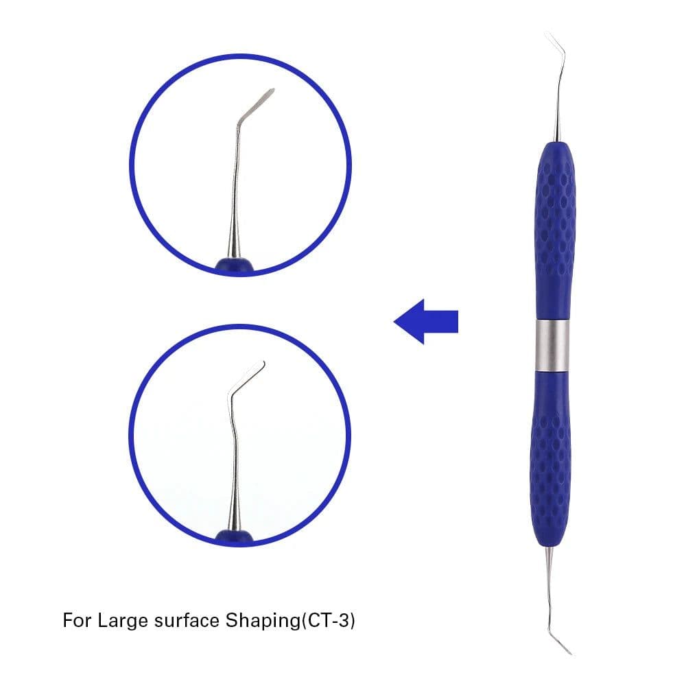 image-AZDENT Dental Resin Filler Aesthetic Restoration Kit Silicone Handle For LM Resin Knife Plastic Dresser Dentistry Tool Instrumen