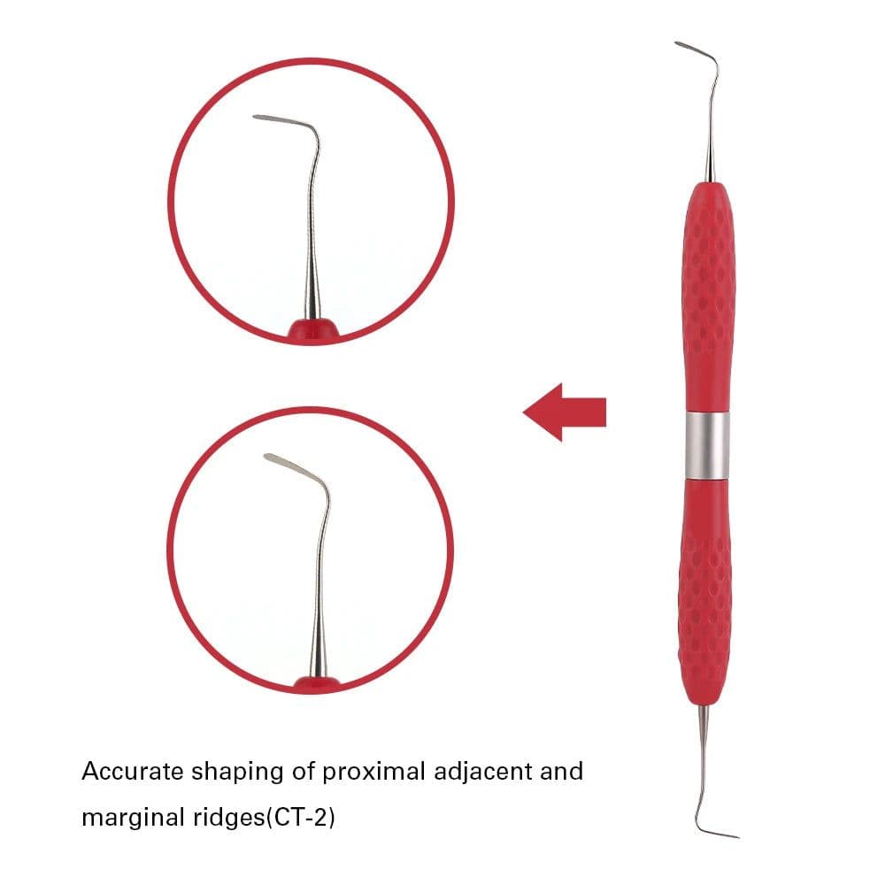 image-AZDENT Dental Resin Filler Aesthetic Restoration Kit Silicone Handle For LM Resin Knife Plastic Dresser Dentistry Tool Instrumen