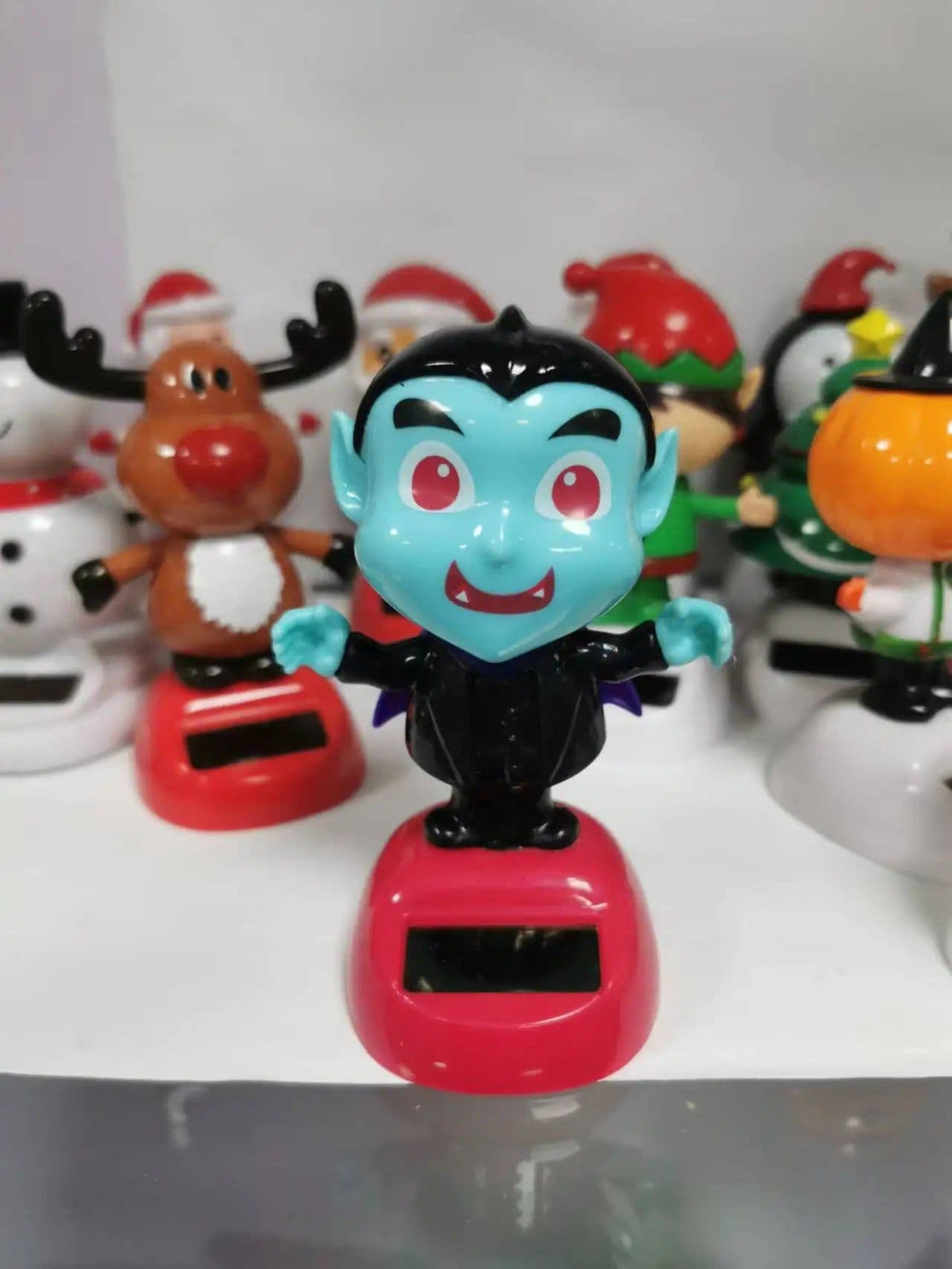 image-Solar Powered Dancing Halloween Swinging Animated Bobble Dancer Toy Car Decor Boy Girl Handcrafted Gift Birthday Present Party