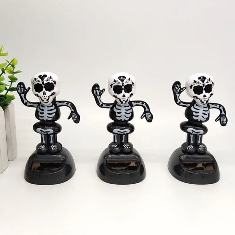image-Solar Powered Dancing Halloween Swinging Animated Bobble Dancer Toy Car Decor Boy Girl Handcrafted Gift Birthday Present Party