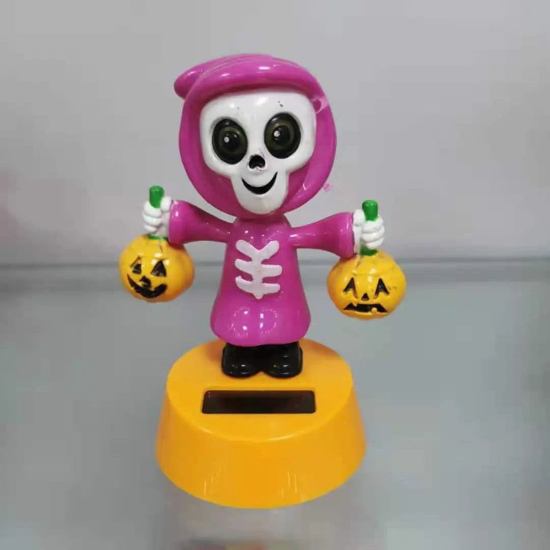 image-Solar Powered Dancing Halloween Swinging Animated Bobble Dancer Toy Car Decor Boy Girl Handcrafted Gift Birthday Present Party
