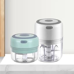 image-Mini Electric Garlic Grinder Chili Vegetable Chopper 100/250ML Wireless Portable Mixer Machine Crusher Kitchen Blender