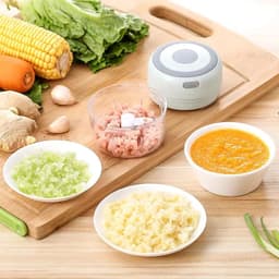 image-Mini Electric Garlic Grinder Chili Vegetable Chopper 100/250ML Wireless Portable Mixer Machine Crusher Kitchen Blender