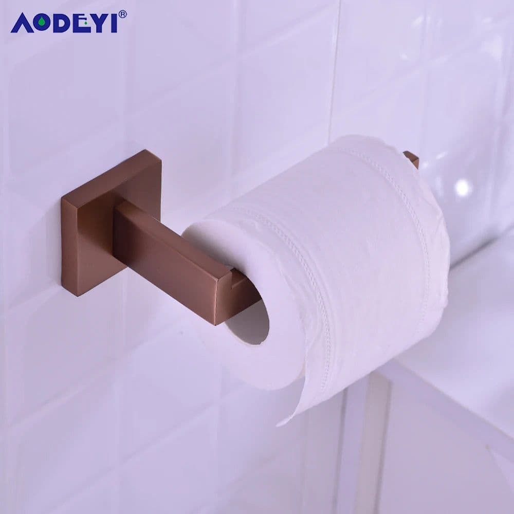 image-Bathroom Accessories Toilet Paper Holder Brushed Rose Gold Towel Hooks Stainless Steel Bedroom Wall Mount Bath Hardware Sets