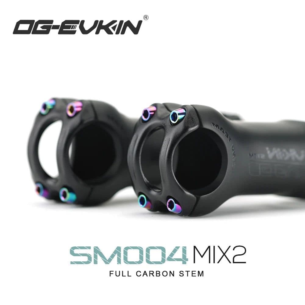 image-OG-EVKIN SM-004 T1000 Carbon MTB Bicycle Stem 6/17 Degree 31.8MM Carbon Road Bike Stem Positive and Negative Cycling Power Parts