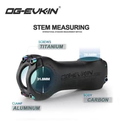 image-OG-EVKIN SM-004 T1000 Carbon MTB Bicycle Stem 6/17 Degree 31.8MM Carbon Road Bike Stem Positive and Negative Cycling Power Parts