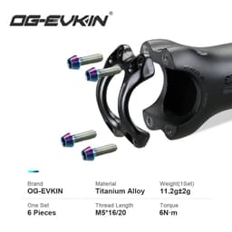 image-OG-EVKIN SM-004 T1000 Carbon MTB Bicycle Stem 6/17 Degree 31.8MM Carbon Road Bike Stem Positive and Negative Cycling Power Parts