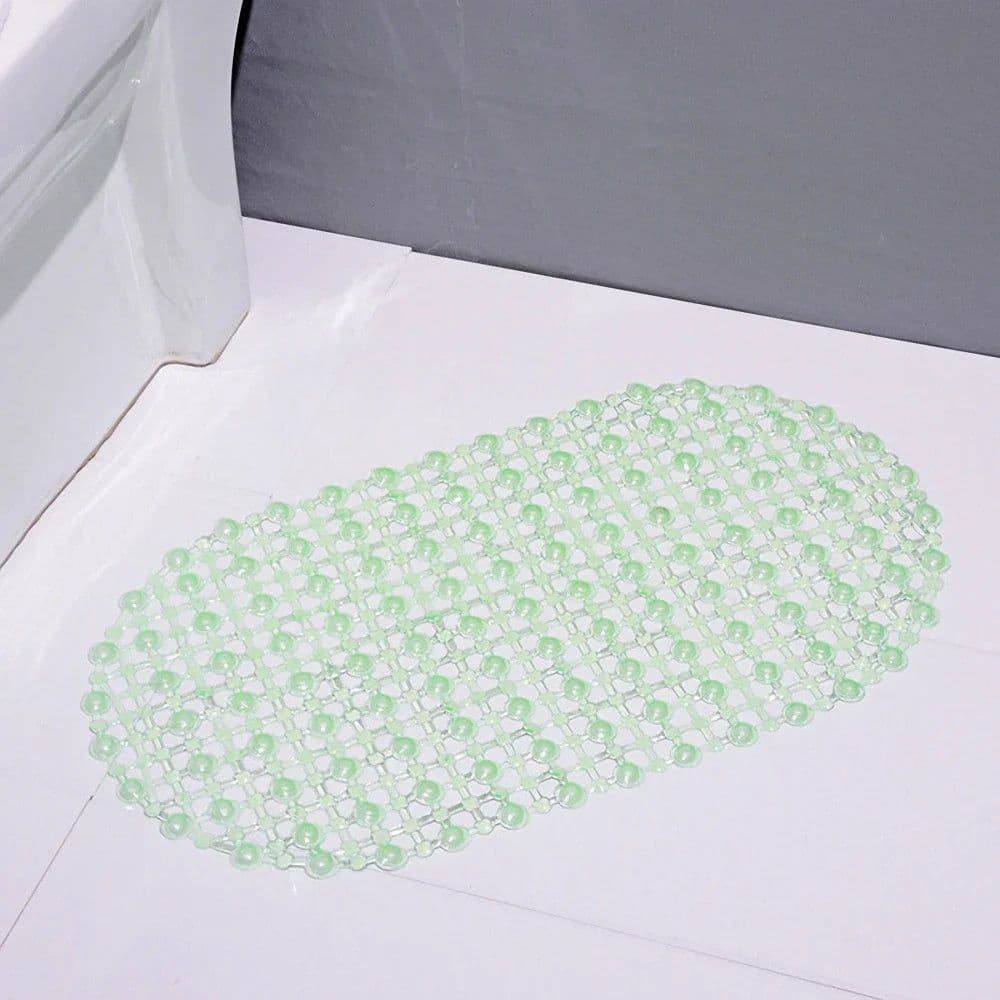 image-PVC Rectangle Anti-skid Bath Mats Soft Shower Bathroom Massage Mat Suction Cup Non-slip Bathtub Carpet Large Size Bathroom Mat