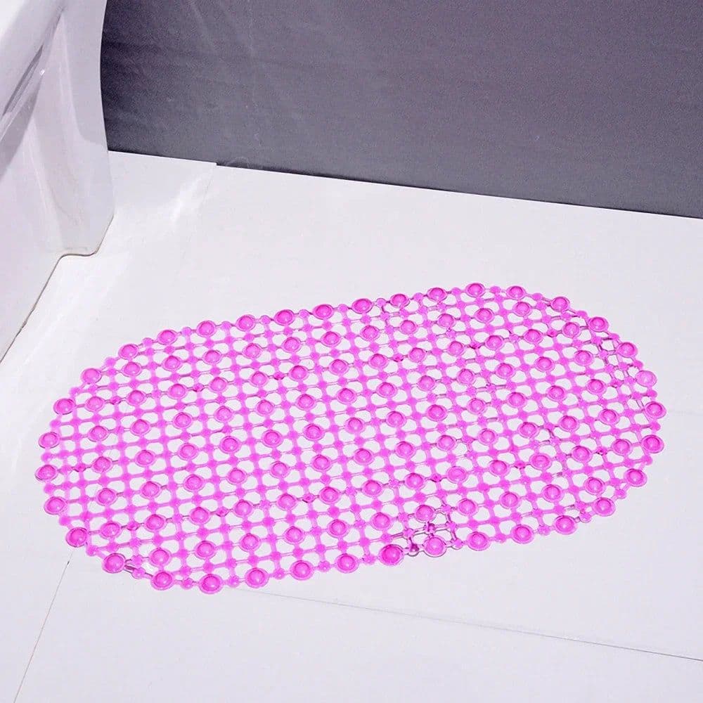 image-PVC Rectangle Anti-skid Bath Mats Soft Shower Bathroom Massage Mat Suction Cup Non-slip Bathtub Carpet Large Size Bathroom Mat