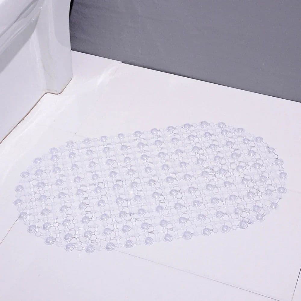 image-PVC Rectangle Anti-skid Bath Mats Soft Shower Bathroom Massage Mat Suction Cup Non-slip Bathtub Carpet Large Size Bathroom Mat