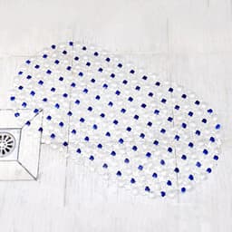 image-PVC Rectangle Anti-skid Bath Mats Soft Shower Bathroom Massage Mat Suction Cup Non-slip Bathtub Carpet Large Size Bathroom Mat