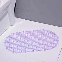 image-PVC Rectangle Anti-skid Bath Mats Soft Shower Bathroom Massage Mat Suction Cup Non-slip Bathtub Carpet Large Size Bathroom Mat