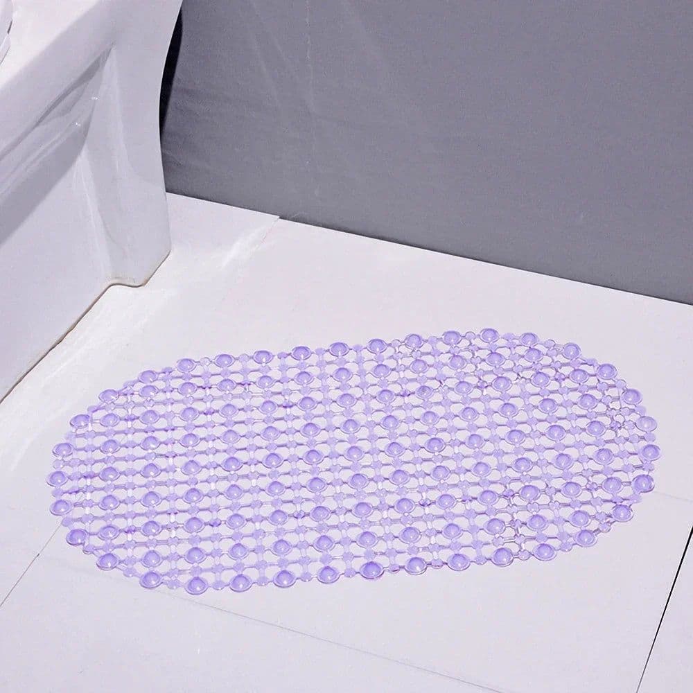 image-PVC Rectangle Anti-skid Bath Mats Soft Shower Bathroom Massage Mat Suction Cup Non-slip Bathtub Carpet Large Size Bathroom Mat