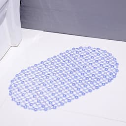 image-PVC Rectangle Anti-skid Bath Mats Soft Shower Bathroom Massage Mat Suction Cup Non-slip Bathtub Carpet Large Size Bathroom Mat