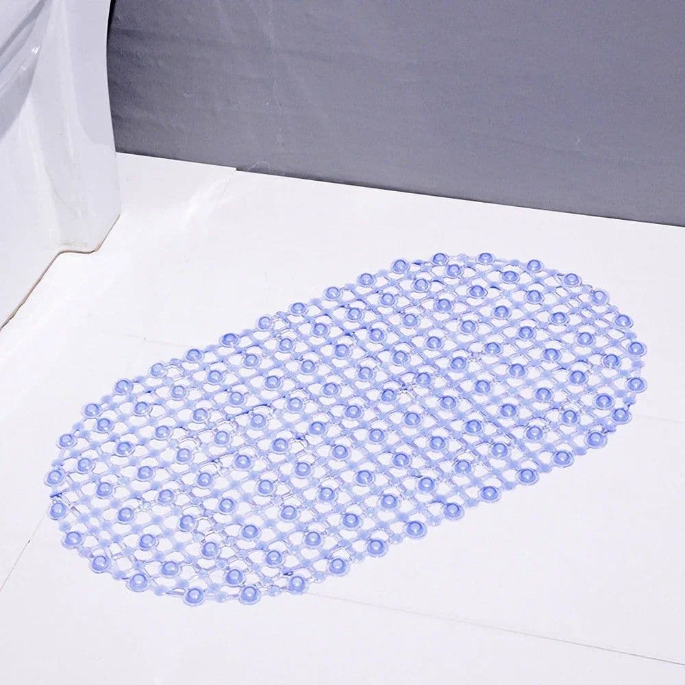 image-PVC Rectangle Anti-skid Bath Mats Soft Shower Bathroom Massage Mat Suction Cup Non-slip Bathtub Carpet Large Size Bathroom Mat