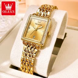 image-OLEVS 9995 Women's Watch Luxury Elegant Diamond Watch Classic Original Brand Gold Stainless Steel Waterproof Women Quartz Watch