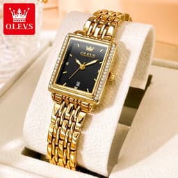 image-OLEVS 9995 Women's Watch Luxury Elegant Diamond Watch Classic Original Brand Gold Stainless Steel Waterproof Women Quartz Watch