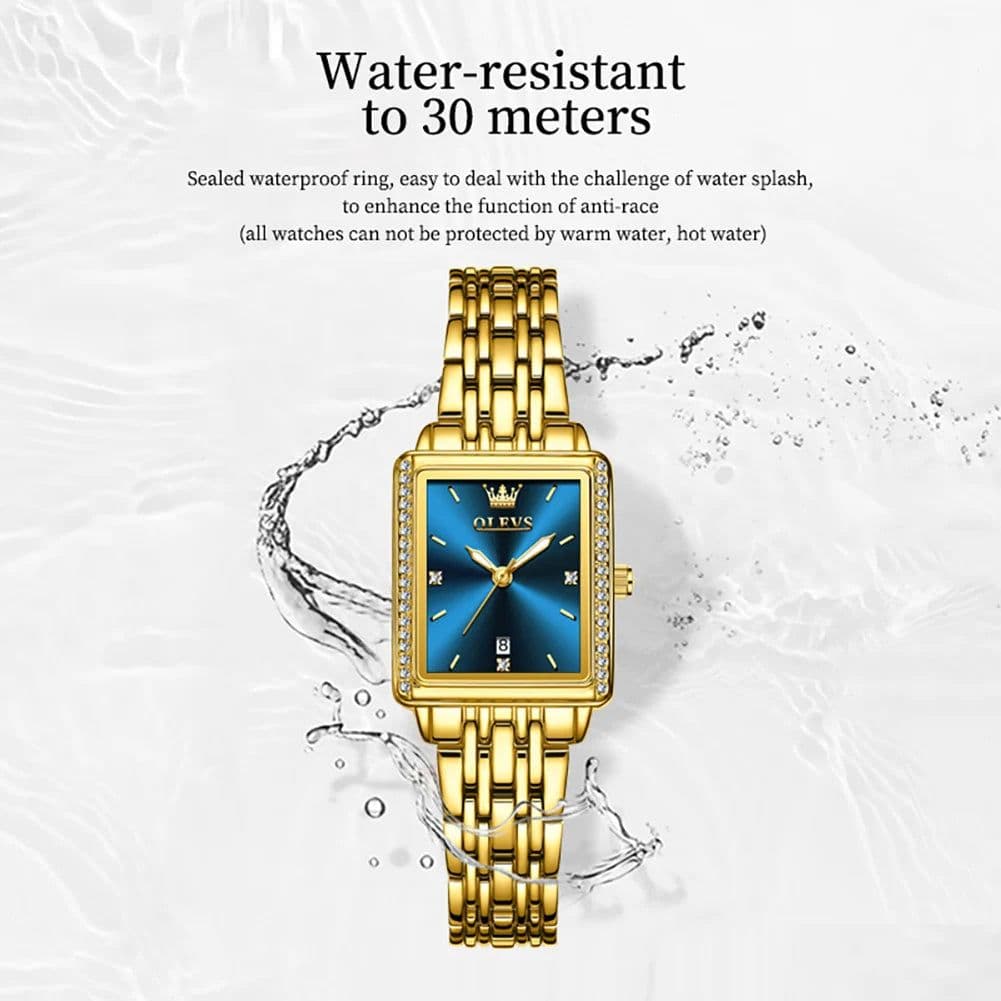 image-OLEVS 9995 Women's Watch Luxury Elegant Diamond Watch Classic Original Brand Gold Stainless Steel Waterproof Women Quartz Watch