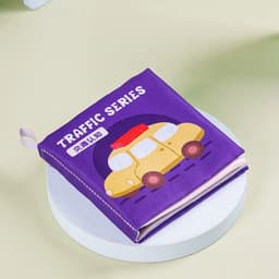 image-Sound Paper Baby Cloth Book Cute PET Traffic Infant Quiet Book Learning Cognition Toy Fruit Baby