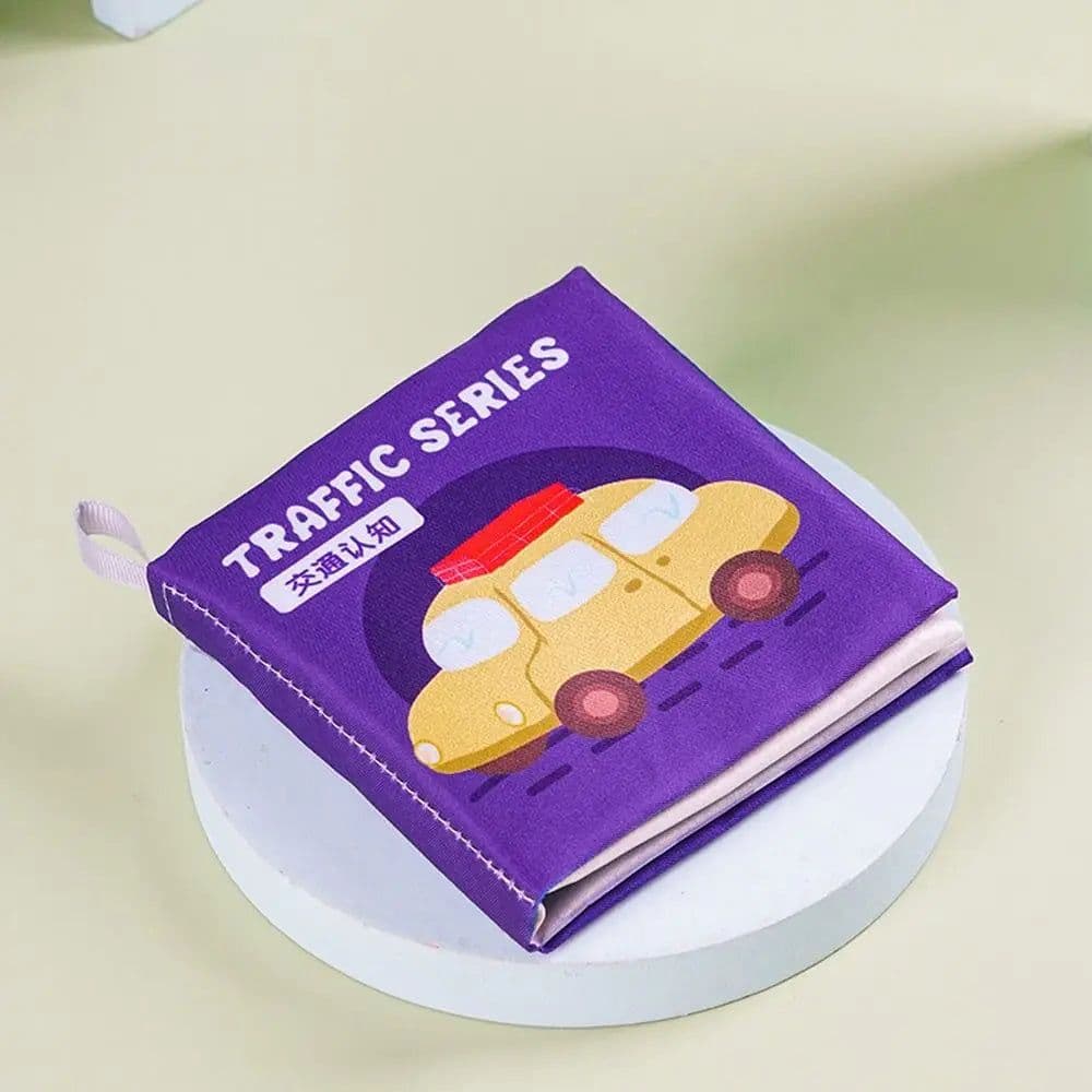 image-Sound Paper Baby Cloth Book Cute PET Traffic Infant Quiet Book Learning Cognition Toy Fruit Baby