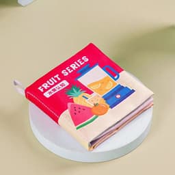 image-Sound Paper Baby Cloth Book Cute PET Traffic Infant Quiet Book Learning Cognition Toy Fruit Baby