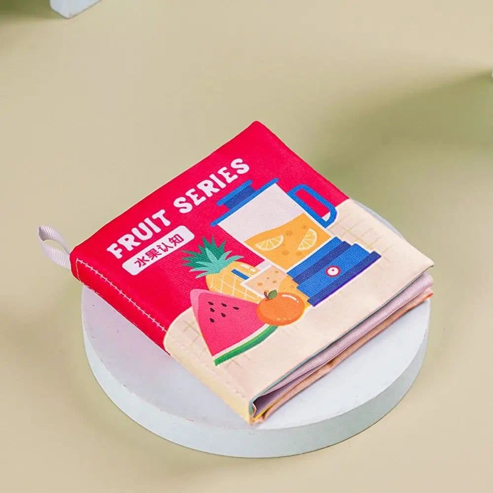 image-Sound Paper Baby Cloth Book Cute PET Traffic Infant Quiet Book Learning Cognition Toy Fruit Baby