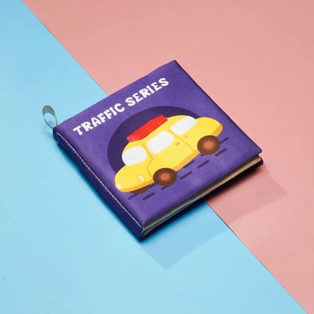image-Sound Paper Baby Cloth Book Cute PET Traffic Infant Quiet Book Learning Cognition Toy Fruit Baby