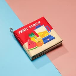 image-Sound Paper Baby Cloth Book Cute PET Traffic Infant Quiet Book Learning Cognition Toy Fruit Baby