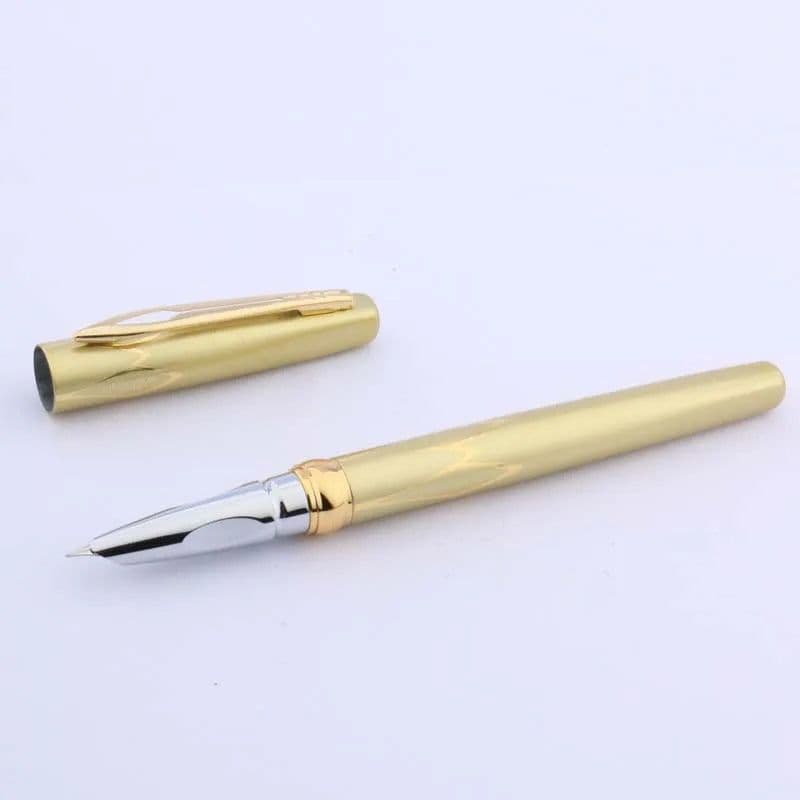 image-HERO Classic GOLDEN and black red Trim F Nib Fountain Pen School Student Office Gifts Stationery