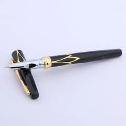 image-HERO Classic GOLDEN and black red Trim F Nib Fountain Pen School Student Office Gifts Stationery
