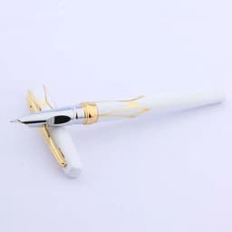 image-HERO Classic GOLDEN and black red Trim F Nib Fountain Pen School Student Office Gifts Stationery