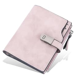 image-New Women Short Wallets Magnetic Buckle Free Name Engraving Top Quality Card Holder Female Purse Zipper Wallet For Girl