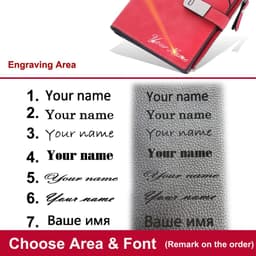 image-New Women Short Wallets Magnetic Buckle Free Name Engraving Top Quality Card Holder Female Purse Zipper Wallet For Girl