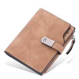 image-New Women Short Wallets Magnetic Buckle Free Name Engraving Top Quality Card Holder Female Purse Zipper Wallet For Girl