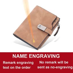 image-New Women Short Wallets Magnetic Buckle Free Name Engraving Top Quality Card Holder Female Purse Zipper Wallet For Girl
