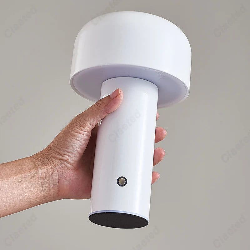 image-Italian Designer Mushroom Table Lamp Night Light Portable Cordless Touch Rechargeable Decor Lamp USB Bedside Lamp Desktop Lamp