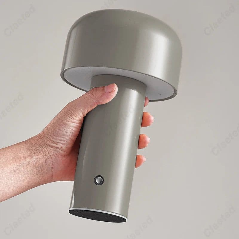 image-Italian Designer Mushroom Table Lamp Night Light Portable Cordless Touch Rechargeable Decor Lamp USB Bedside Lamp Desktop Lamp