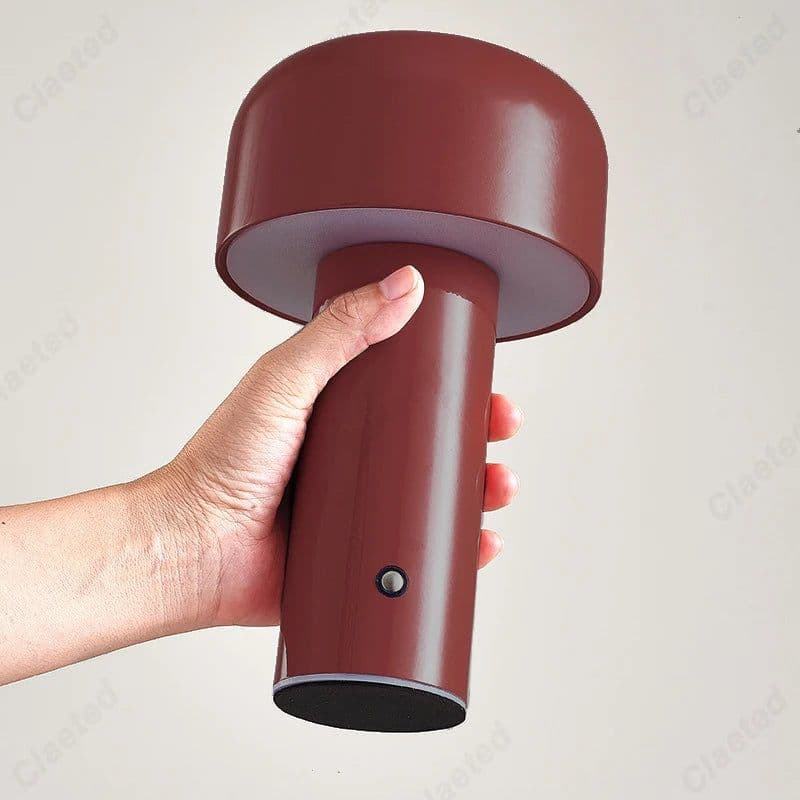 image-Italian Designer Mushroom Table Lamp Night Light Portable Cordless Touch Rechargeable Decor Lamp USB Bedside Lamp Desktop Lamp