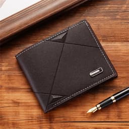 image-New Style Mini Thin Men Wallet Card Holder Men'S Purse Coin Pouch Id Card Holder Short Canvas Card Holder Wallet
