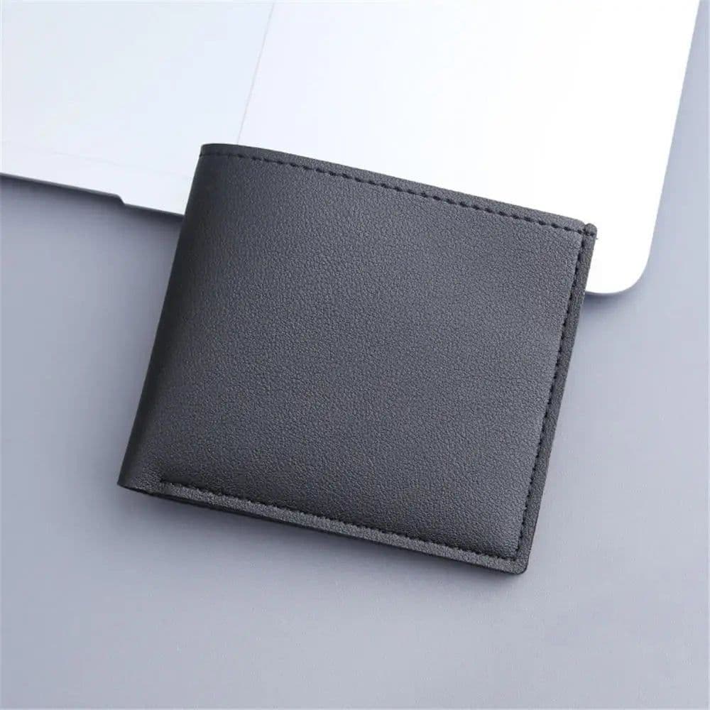 image-New Style Mini Thin Men Wallet Card Holder Men'S Purse Coin Pouch Id Card Holder Short Canvas Card Holder Wallet