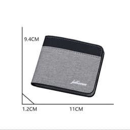 image-New Style Mini Thin Men Wallet Card Holder Men'S Purse Coin Pouch Id Card Holder Short Canvas Card Holder Wallet