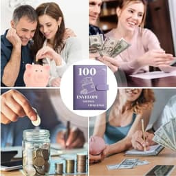 image-100 Day Savings Challenge Binder A5 Savings Challenge Book Motivational Process To Save 5050 Dollars For Journey Funds Pay Off