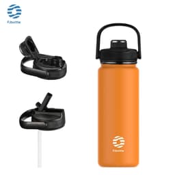 image-FEIJIAN Thermos Bottle with Straw Sport Stainless Steel Vacuum Flask Insulated Water Bottle with Handle Lid 950/1200ml