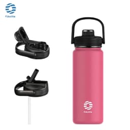 image-FEIJIAN Thermos Bottle with Straw Sport Stainless Steel Vacuum Flask Insulated Water Bottle with Handle Lid 950/1200ml