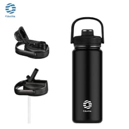 image-FEIJIAN Thermos Bottle with Straw Sport Stainless Steel Vacuum Flask Insulated Water Bottle with Handle Lid 950/1200ml