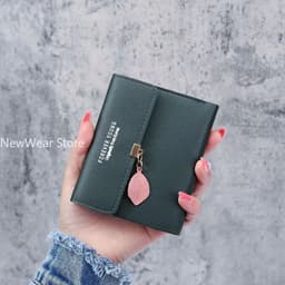 image-Fashion Short Women Wallets PU Leather Women Luxury Tassels Wallet Hasp Small Wallet Trend Coin Purse Ladies Card Holder