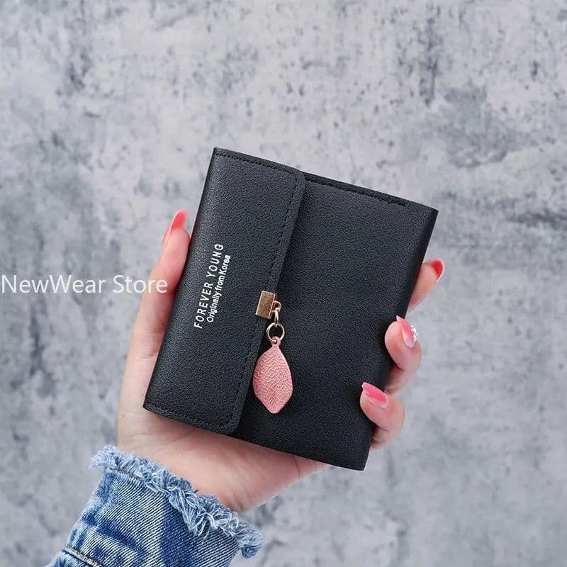 image-Fashion Short Women Wallets PU Leather Women Luxury Tassels Wallet Hasp Small Wallet Trend Coin Purse Ladies Card Holder