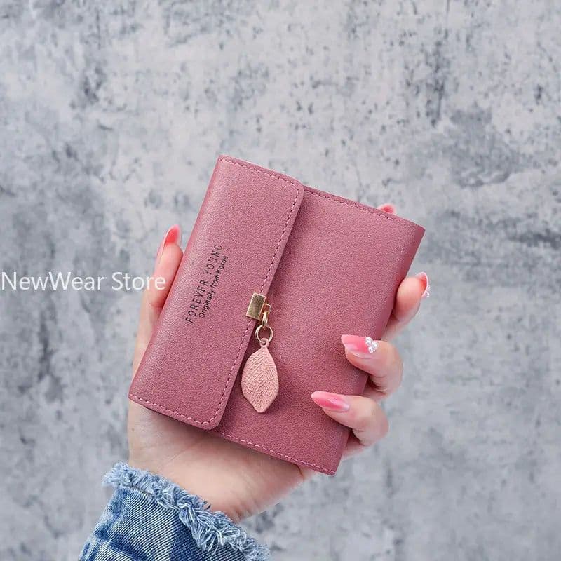 image-Fashion Short Women Wallets PU Leather Women Luxury Tassels Wallet Hasp Small Wallet Trend Coin Purse Ladies Card Holder