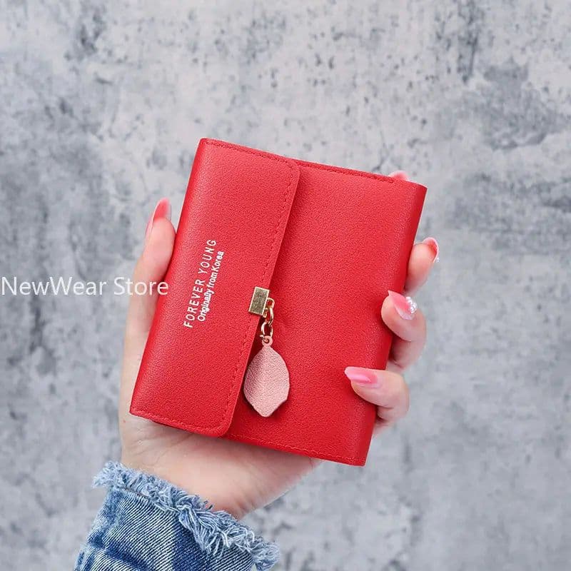image-Fashion Short Women Wallets PU Leather Women Luxury Tassels Wallet Hasp Small Wallet Trend Coin Purse Ladies Card Holder